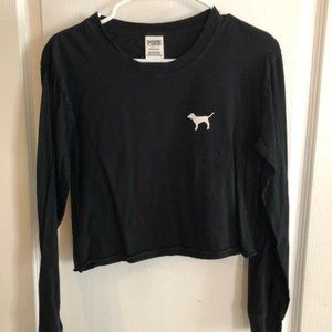 PINK cropped long sleeve tshirt